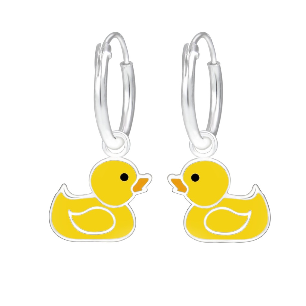 Créoles canard en argent