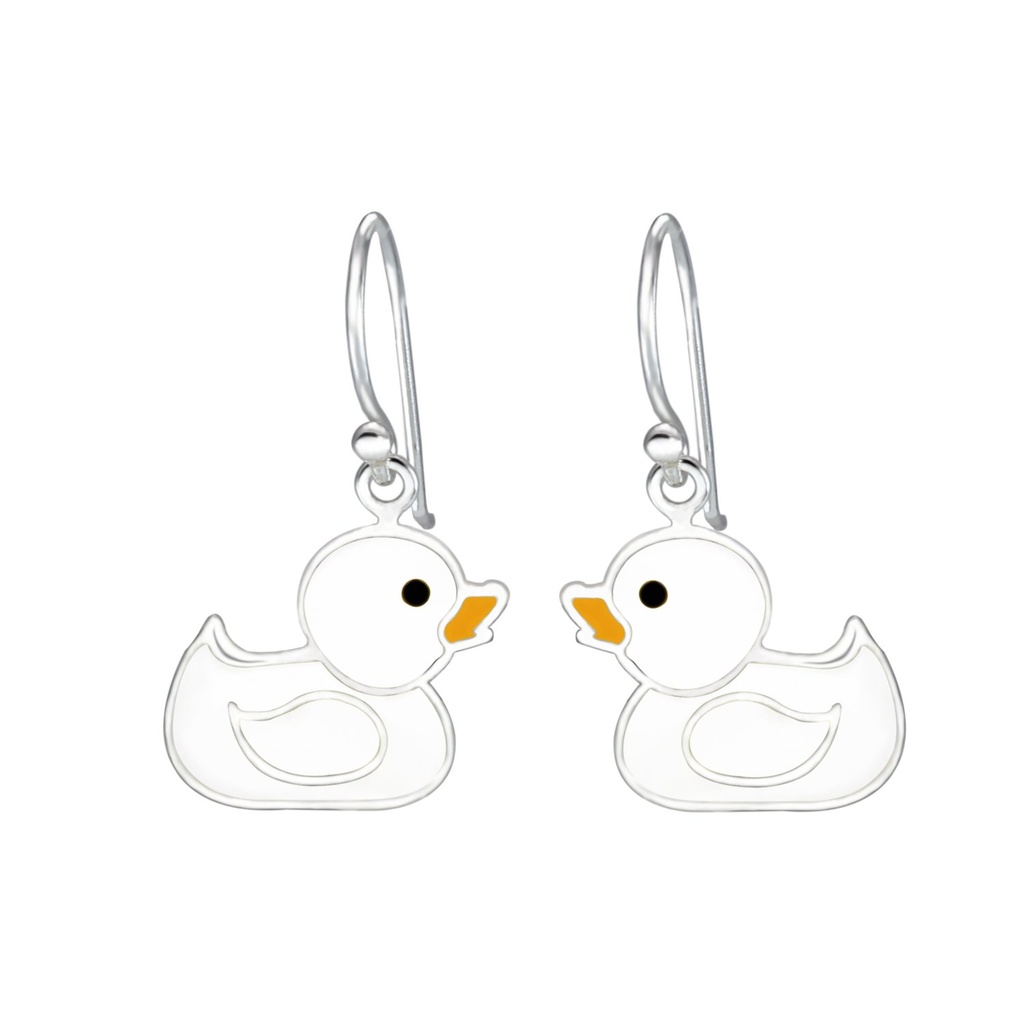 Boucles d'oreilles canard en argent