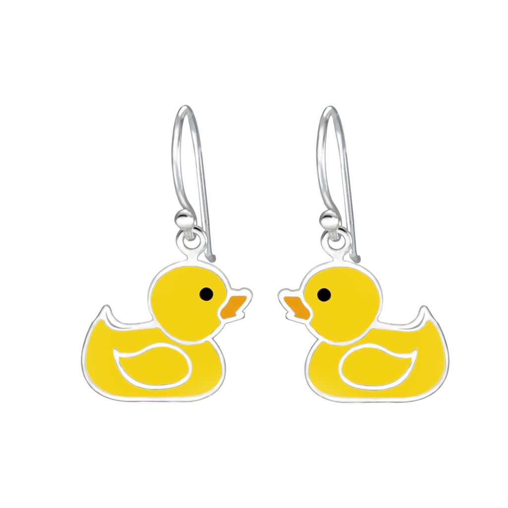 Boucles d'oreilles canard en argent