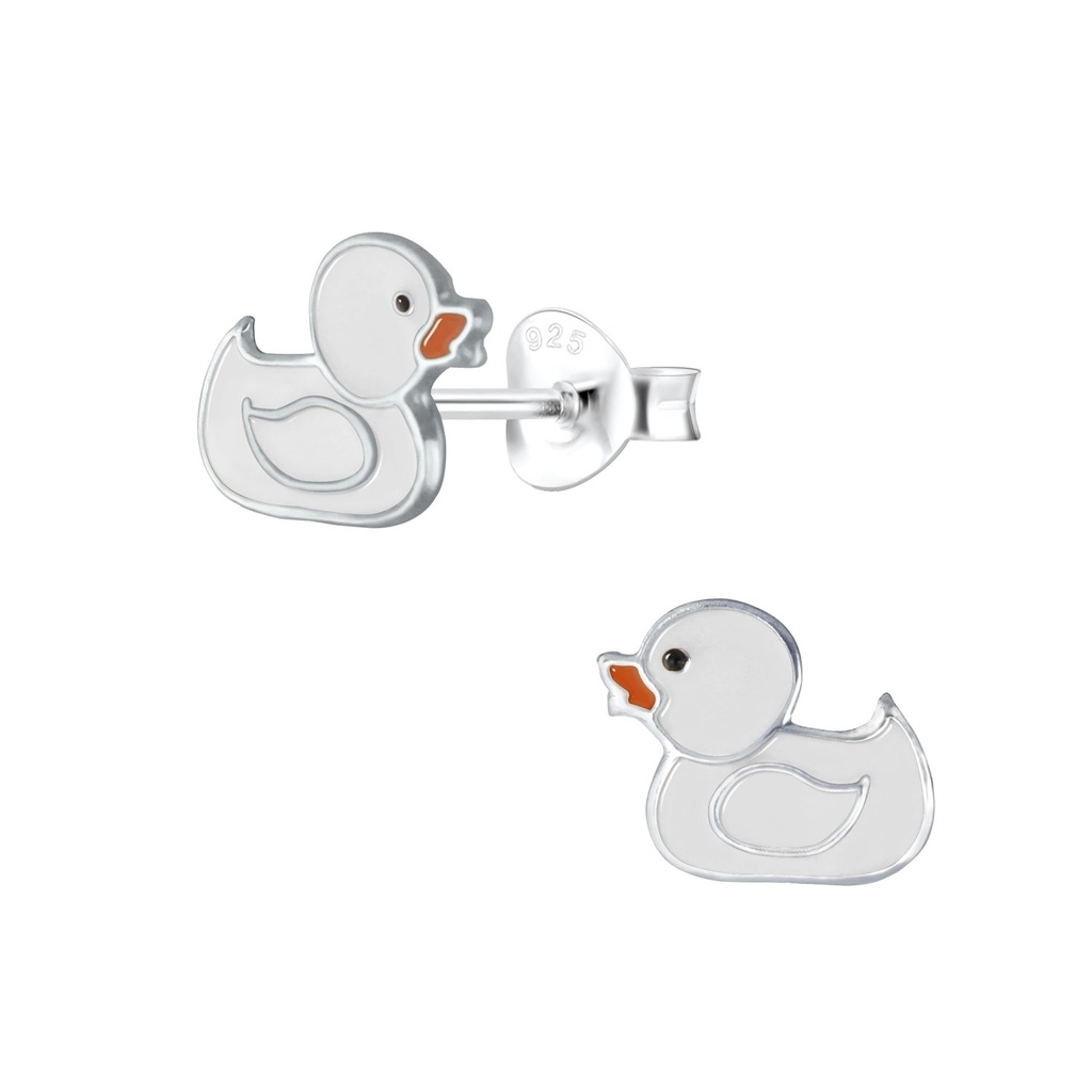 Puces d'oreilles canard en argent