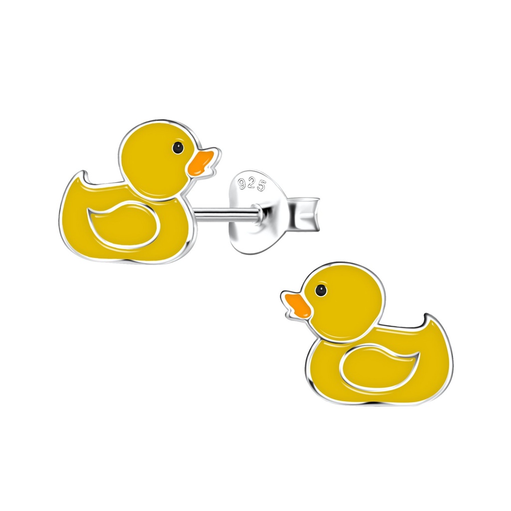 Puces d'oreilles canard en argent