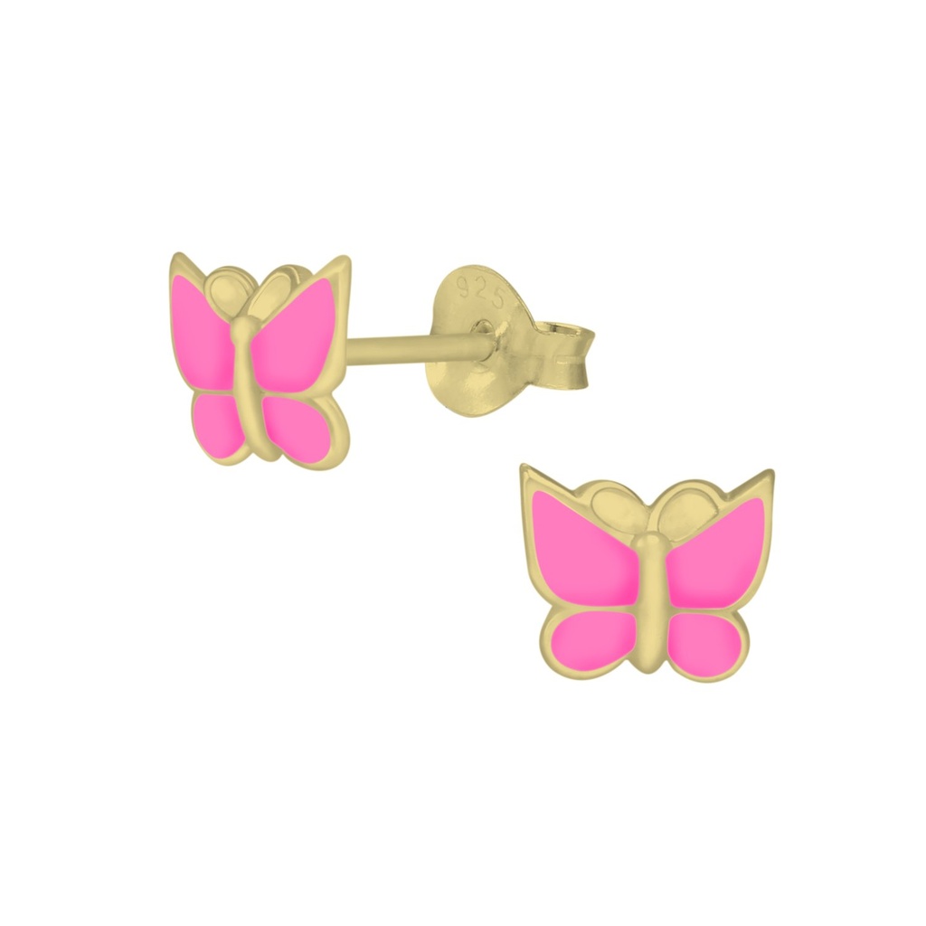 [10001022] Silver Butterfly Stud Earrings