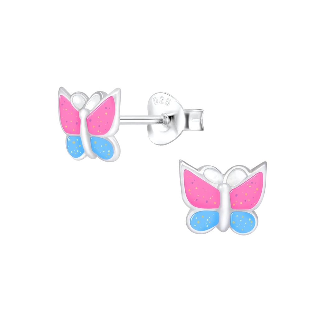 [10001021] Silver Butterfly Stud Earrings