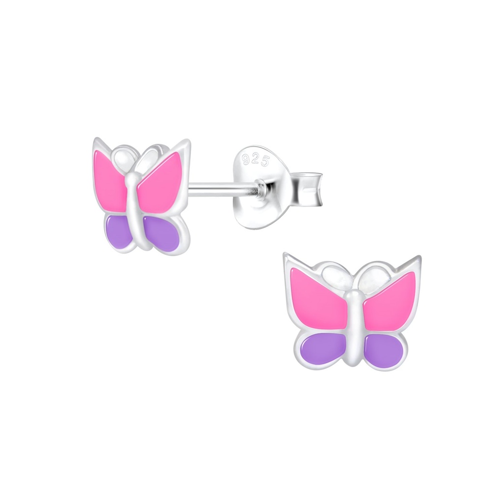 [10001020] Silver Butterfly Stud Earrings