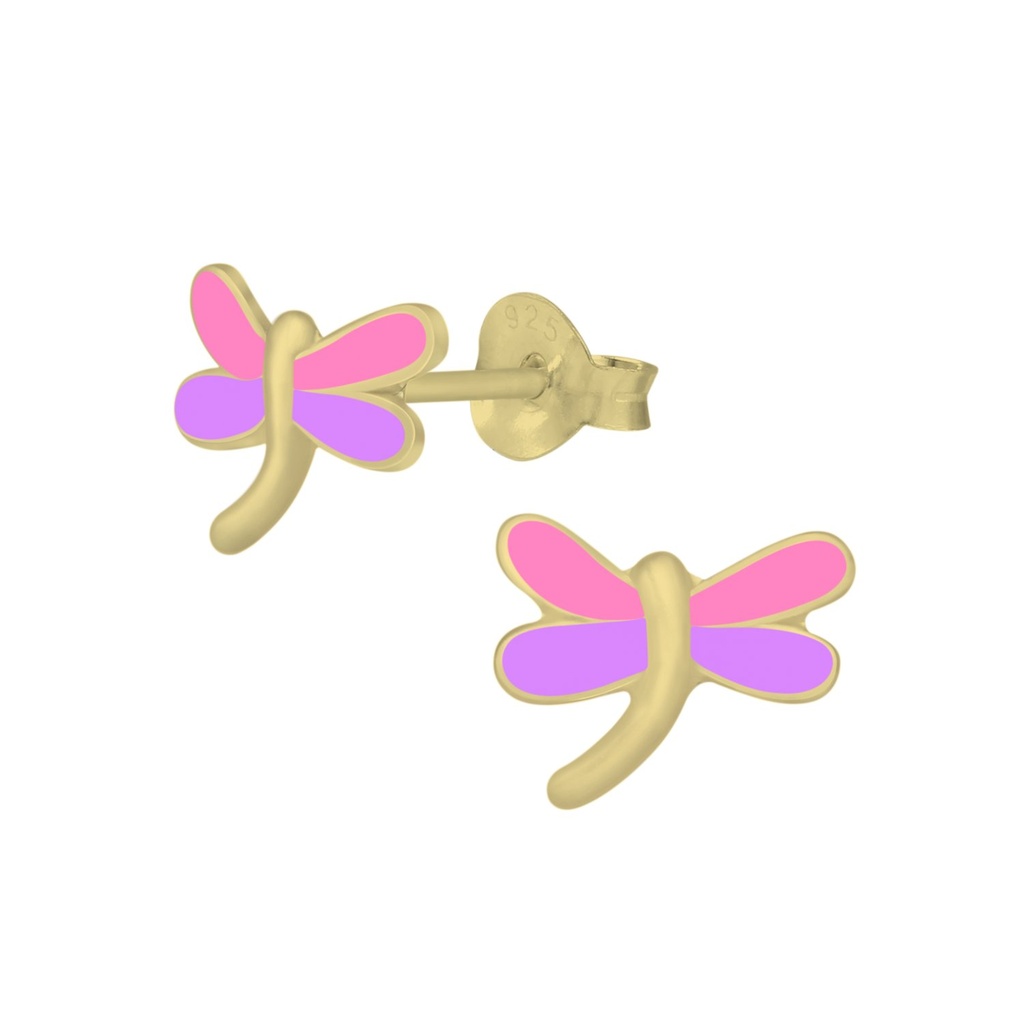 [10001018] Silver Dragonfly Stud Earrings