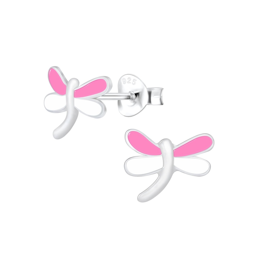 [10001015] Silver Dragonfly Stud Earrings