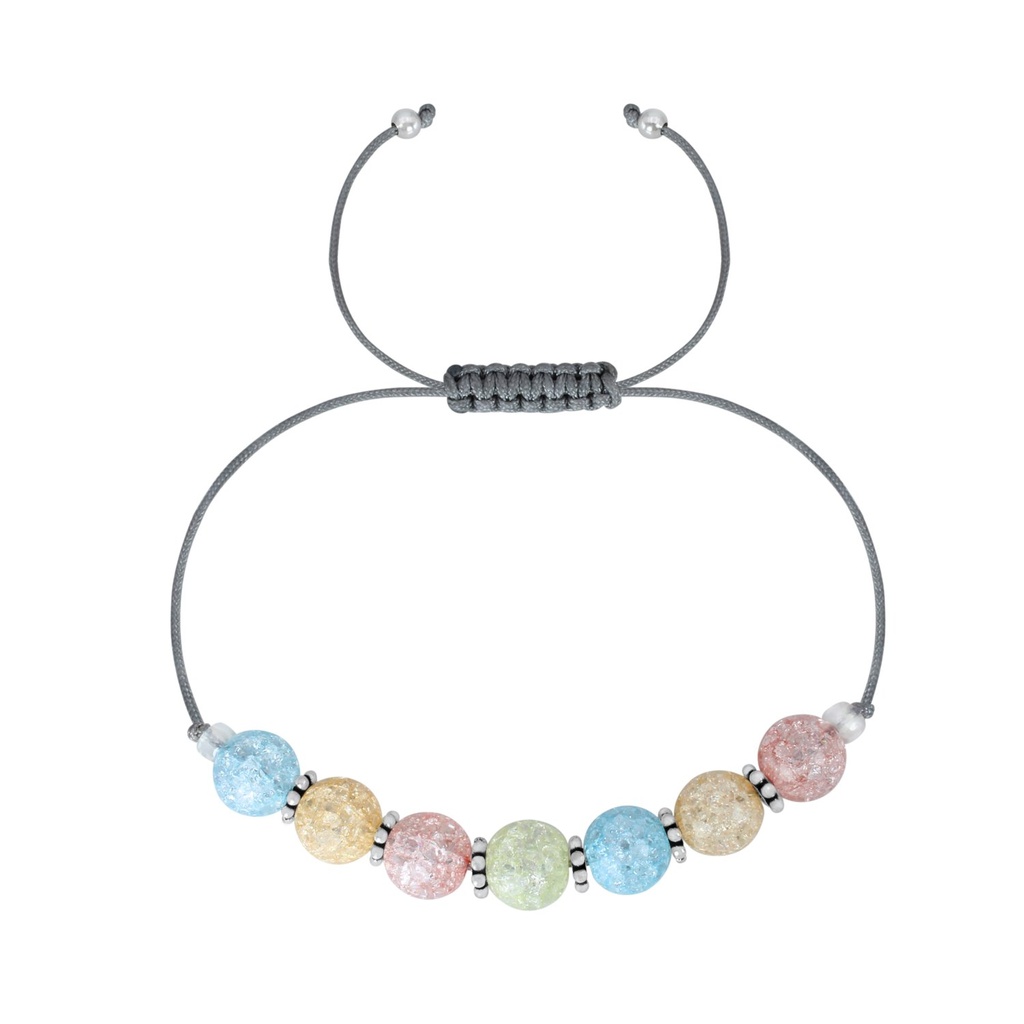 Bracelet amitié perlé en argent