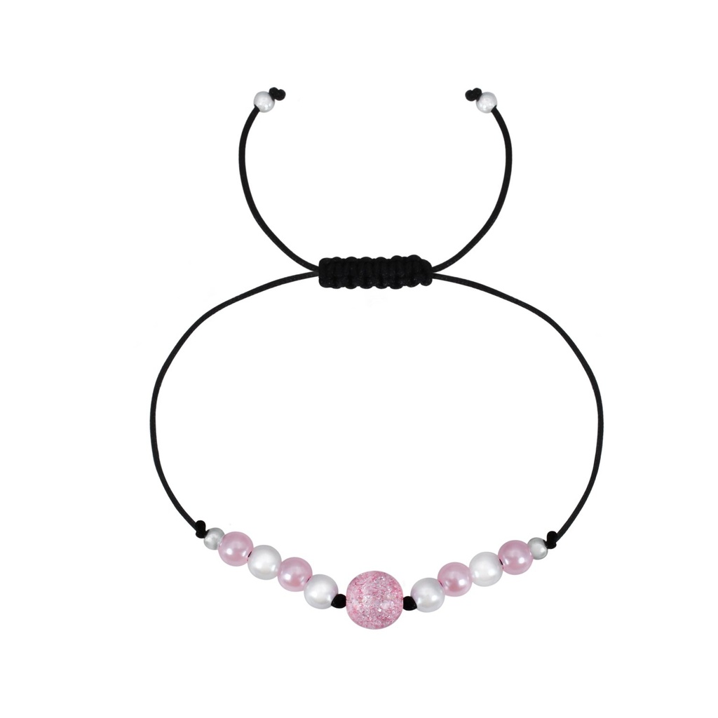Bracelet amitié perlé en argent