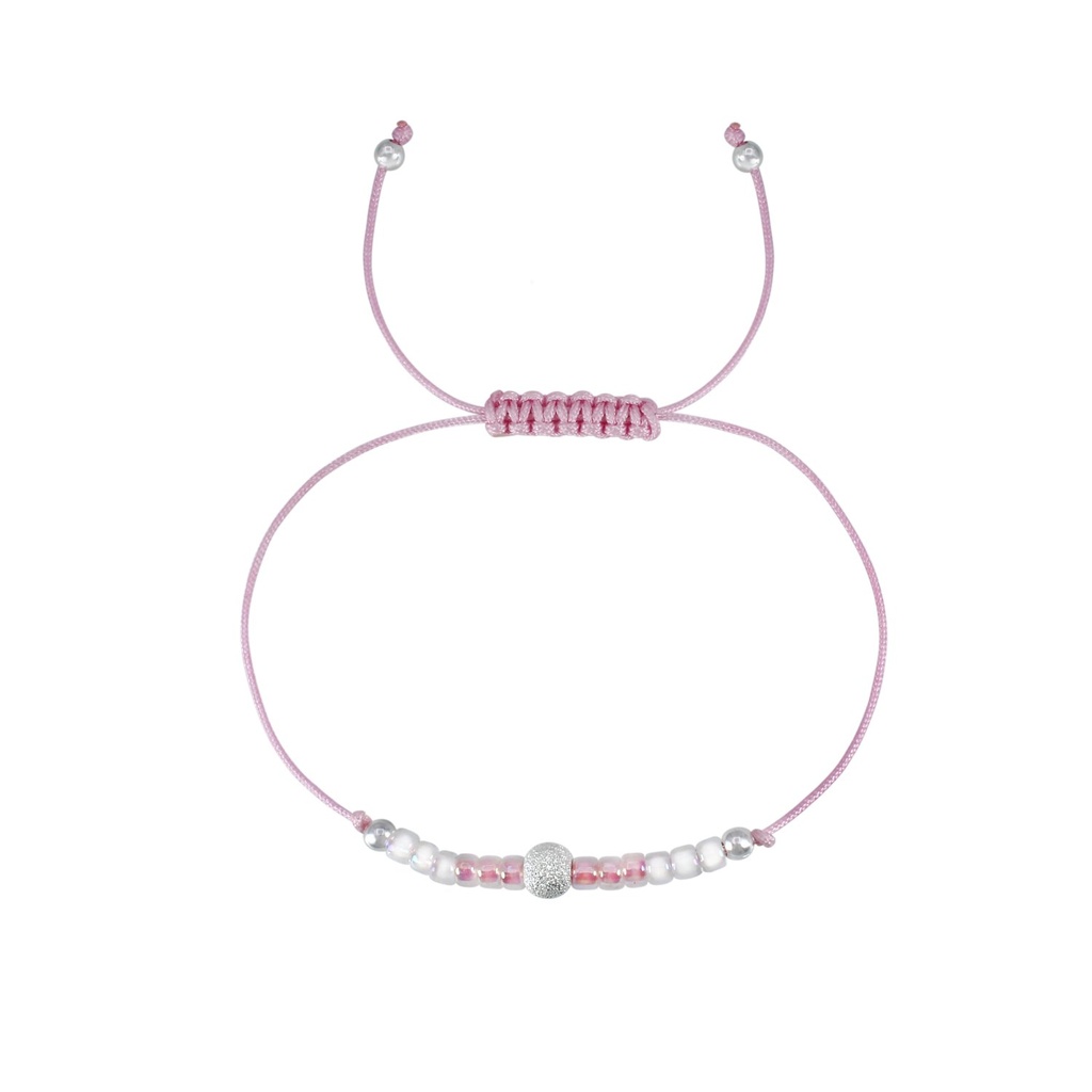 Bracelet amitié perlé en argent
