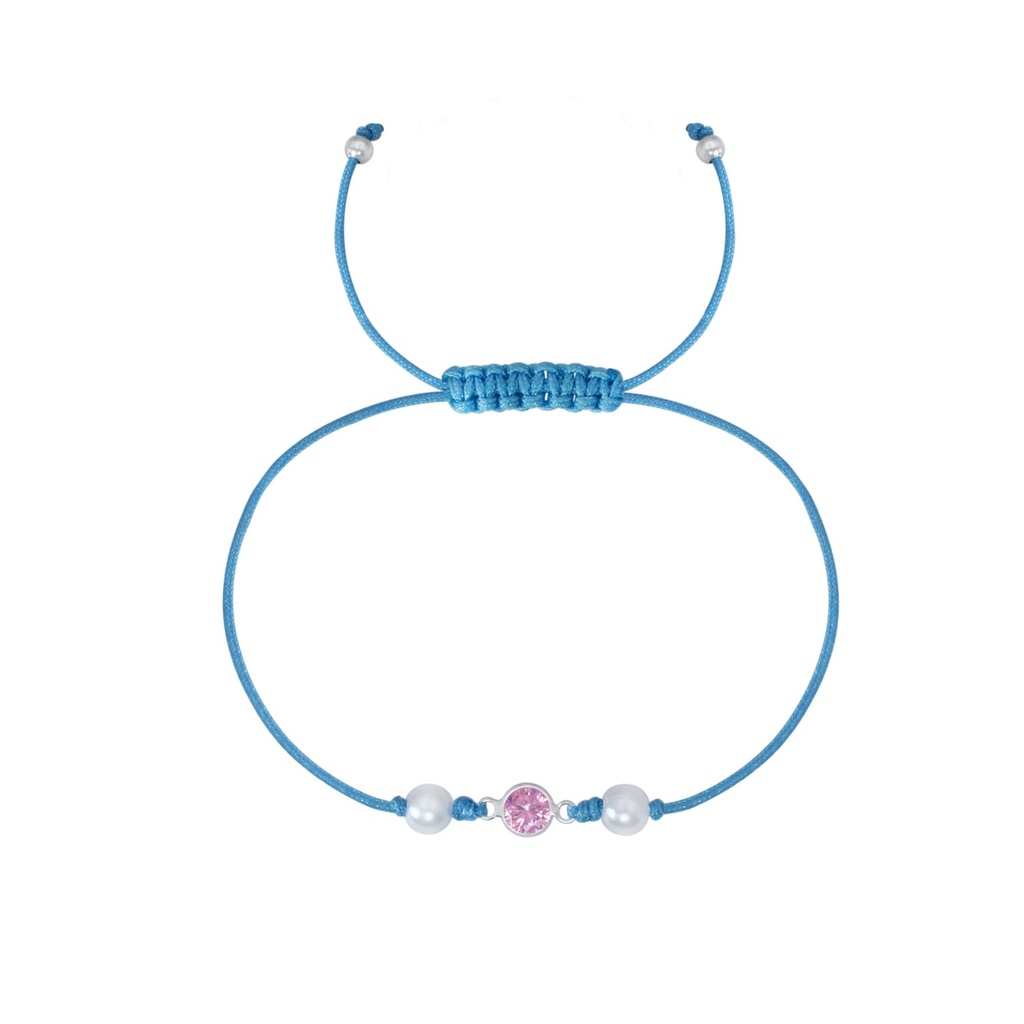 Bracelet amitié perlé en argent
