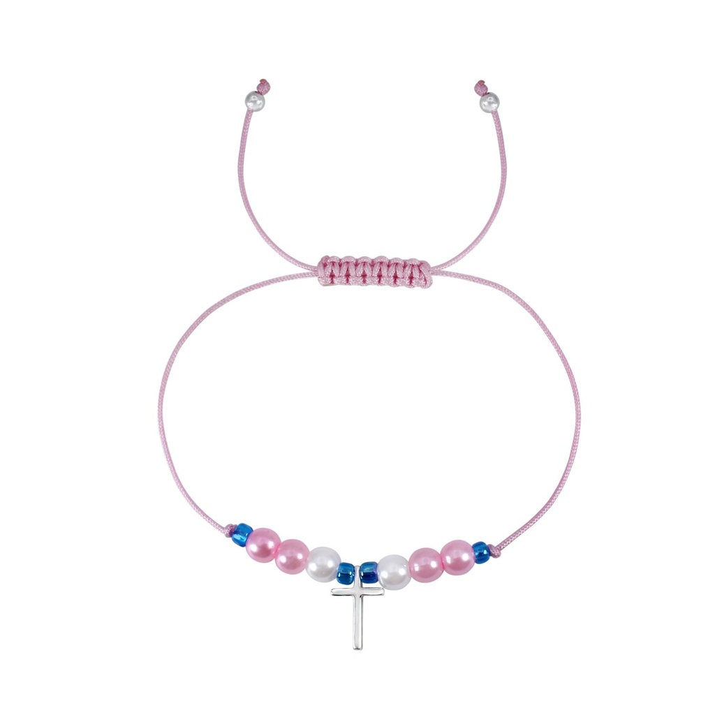 Bracelet amitié croix en argent
