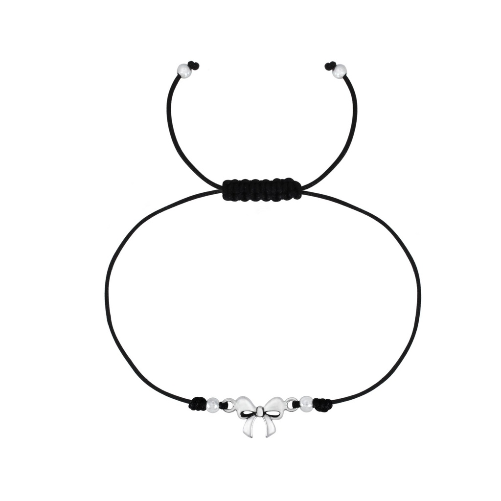 [10000989] Bracelet amitié ruban en argent