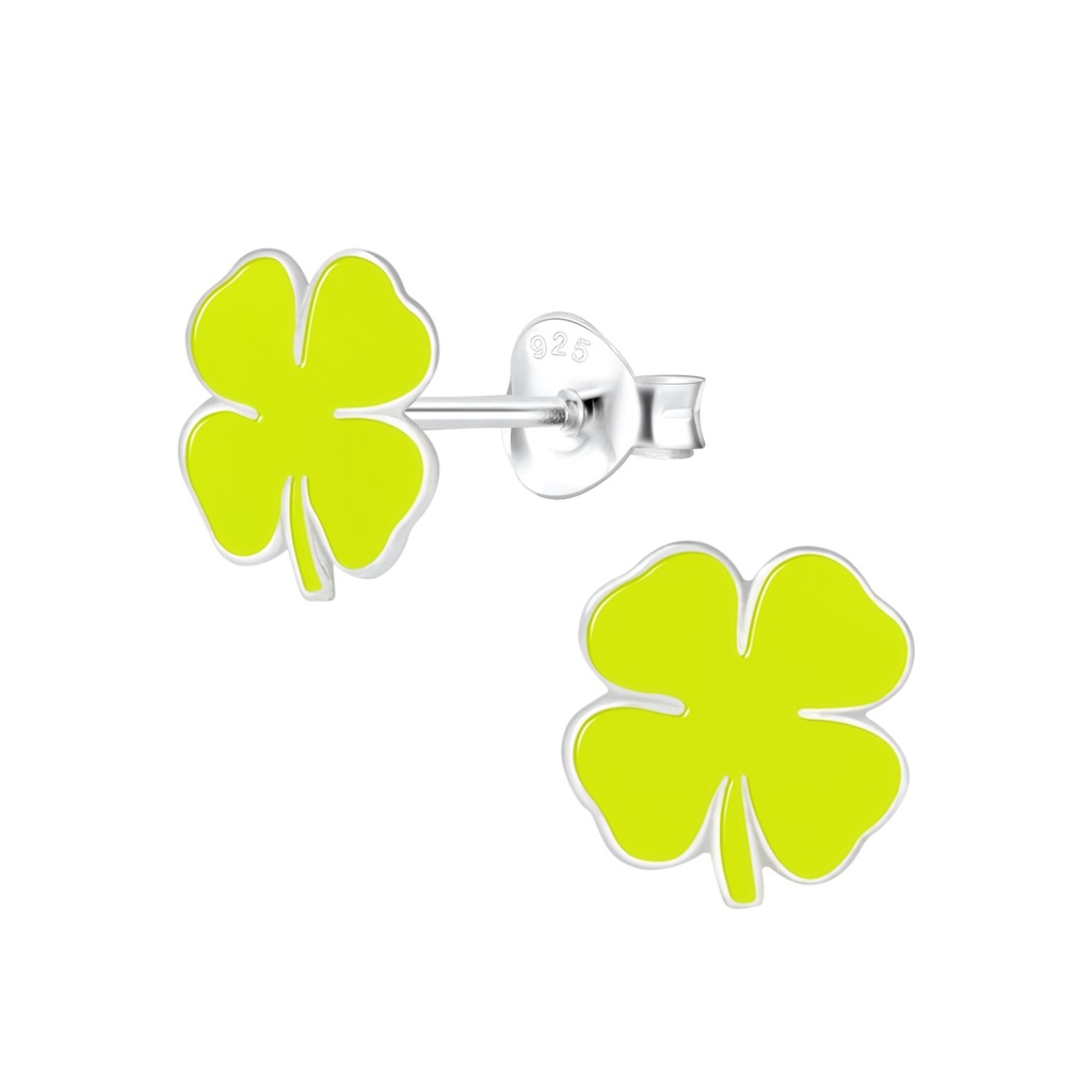 Silver Clover Stud Earrings