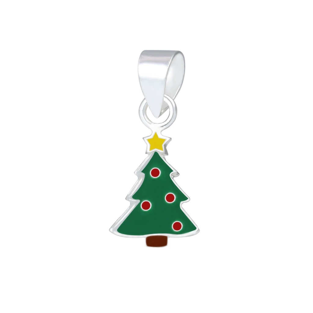 [10000973] Pendentif sapin de Noël en argent