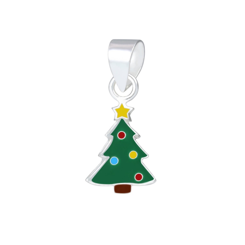 Pendentif sapin de Noël en argent