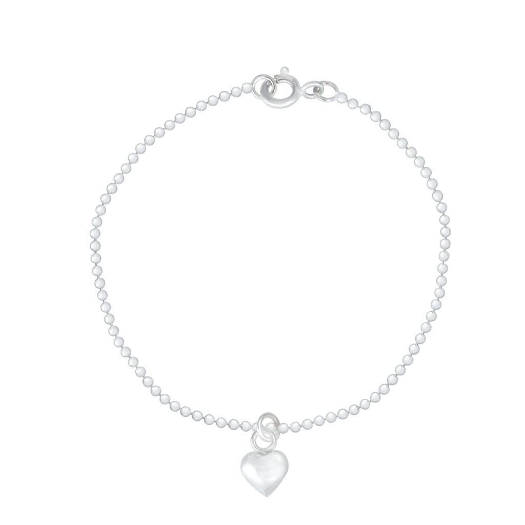 [10000941] Silver Heart Bracelet