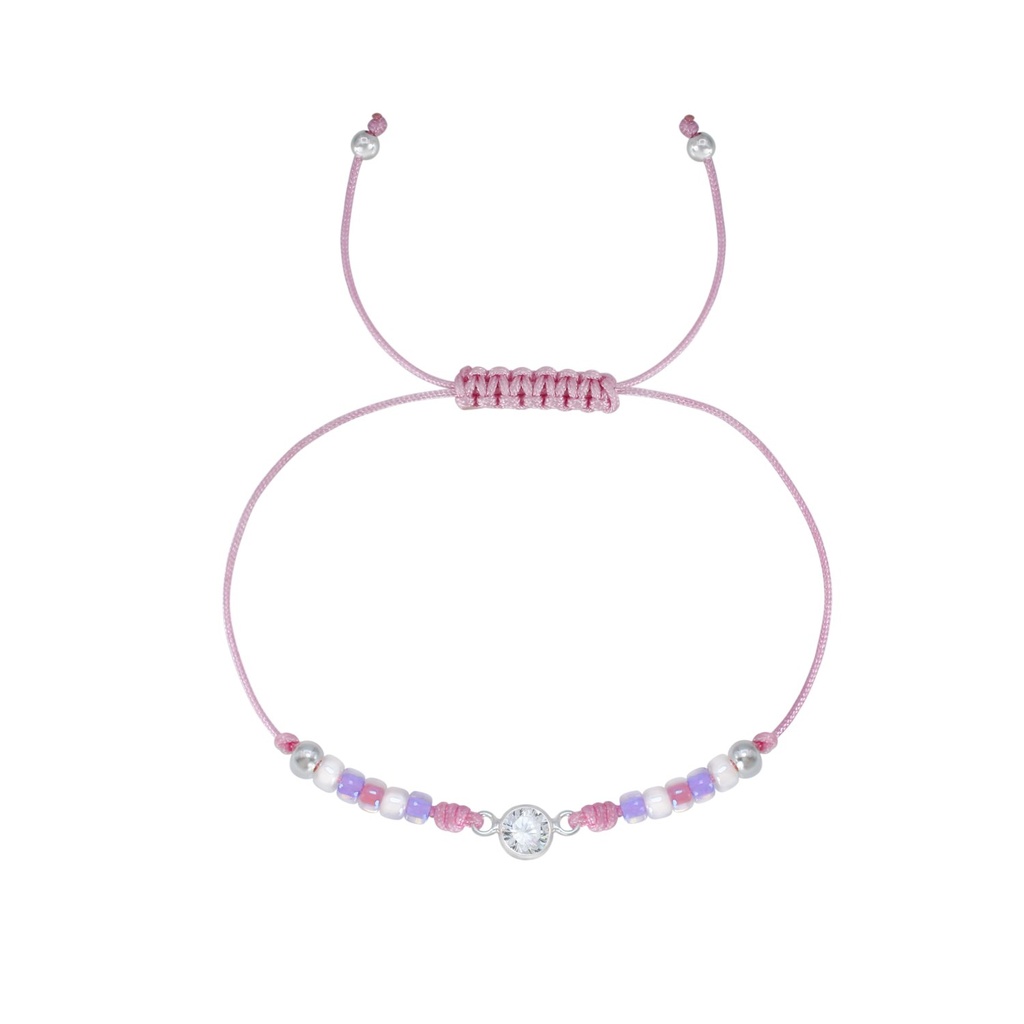 Silver Beaded Friendship Bracelet