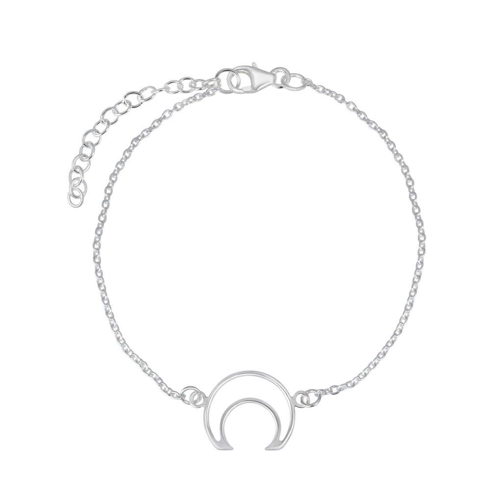 Bracelet lune en argent