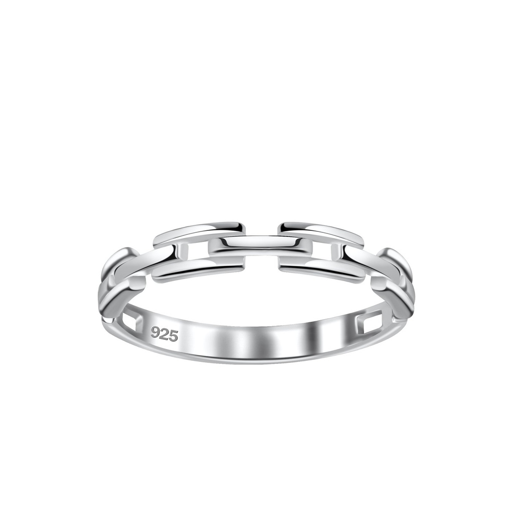 Bague chaîne en argent