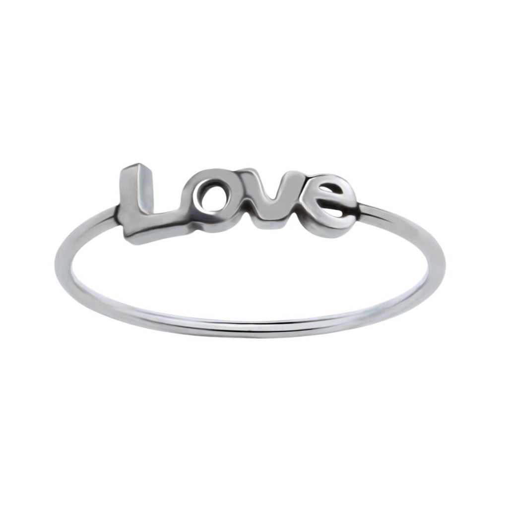 [10000814] Silver Love Ring (EU 54 / US 7)