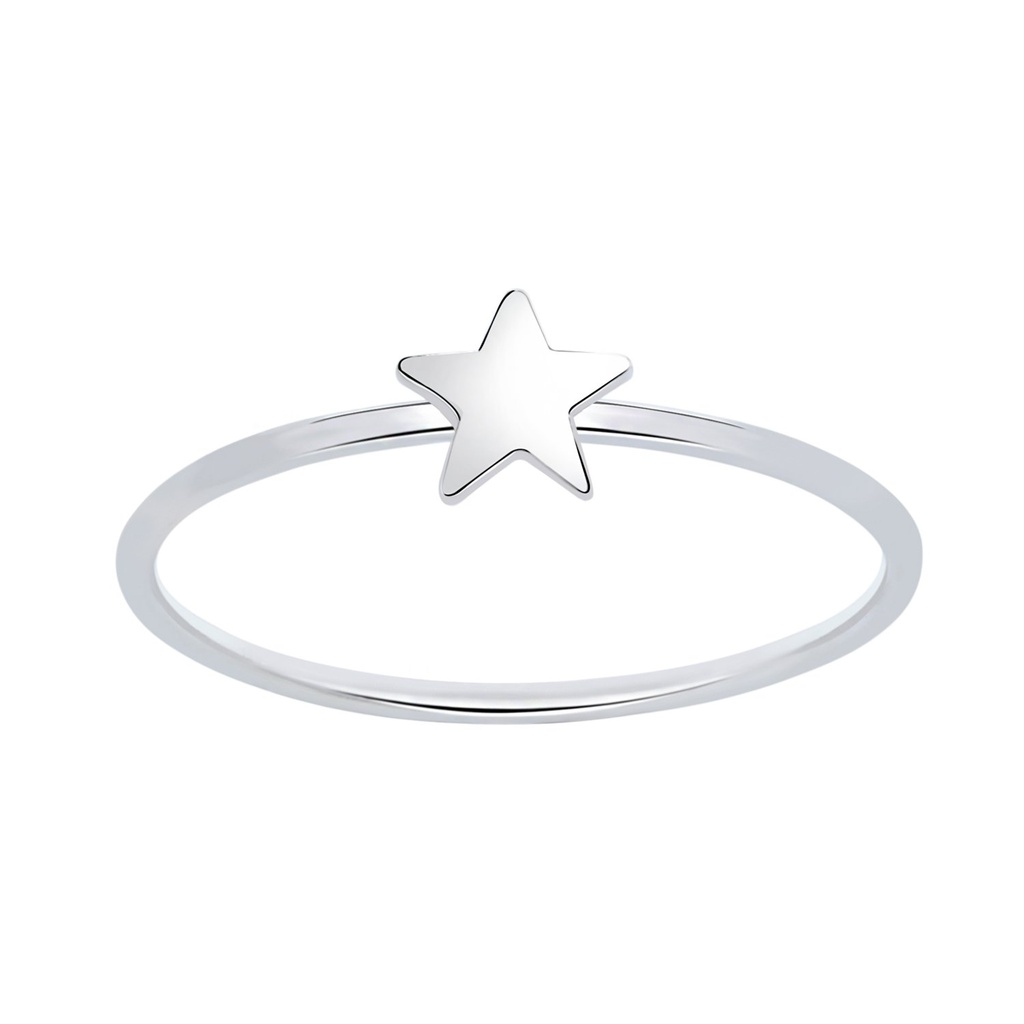 [10009444] Silver Star Ring (EU 52 / US 6)