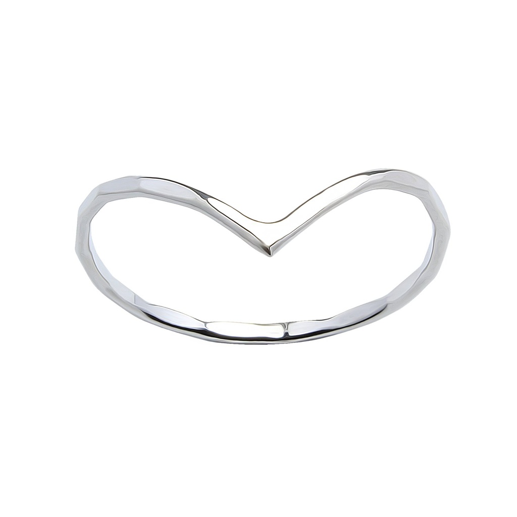 Bague chevron en argent