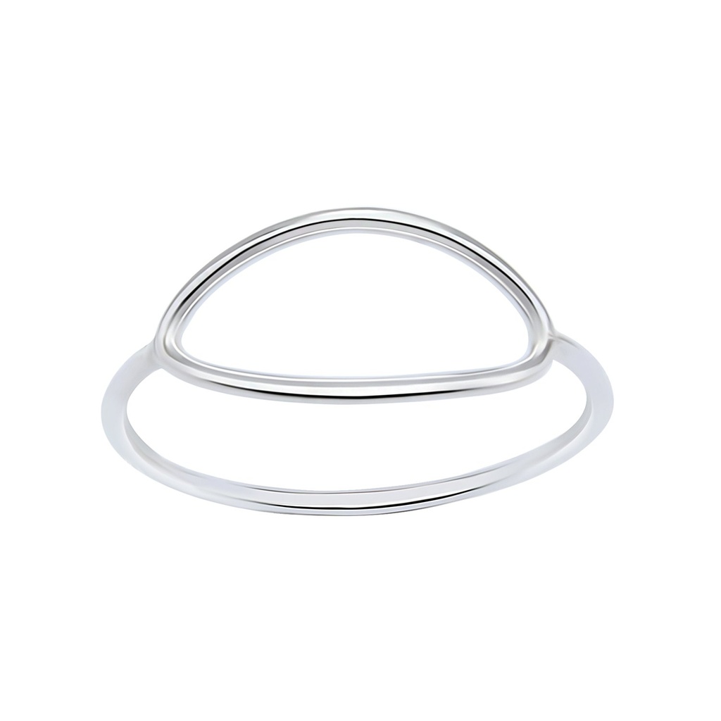 Bague géométrique en argent