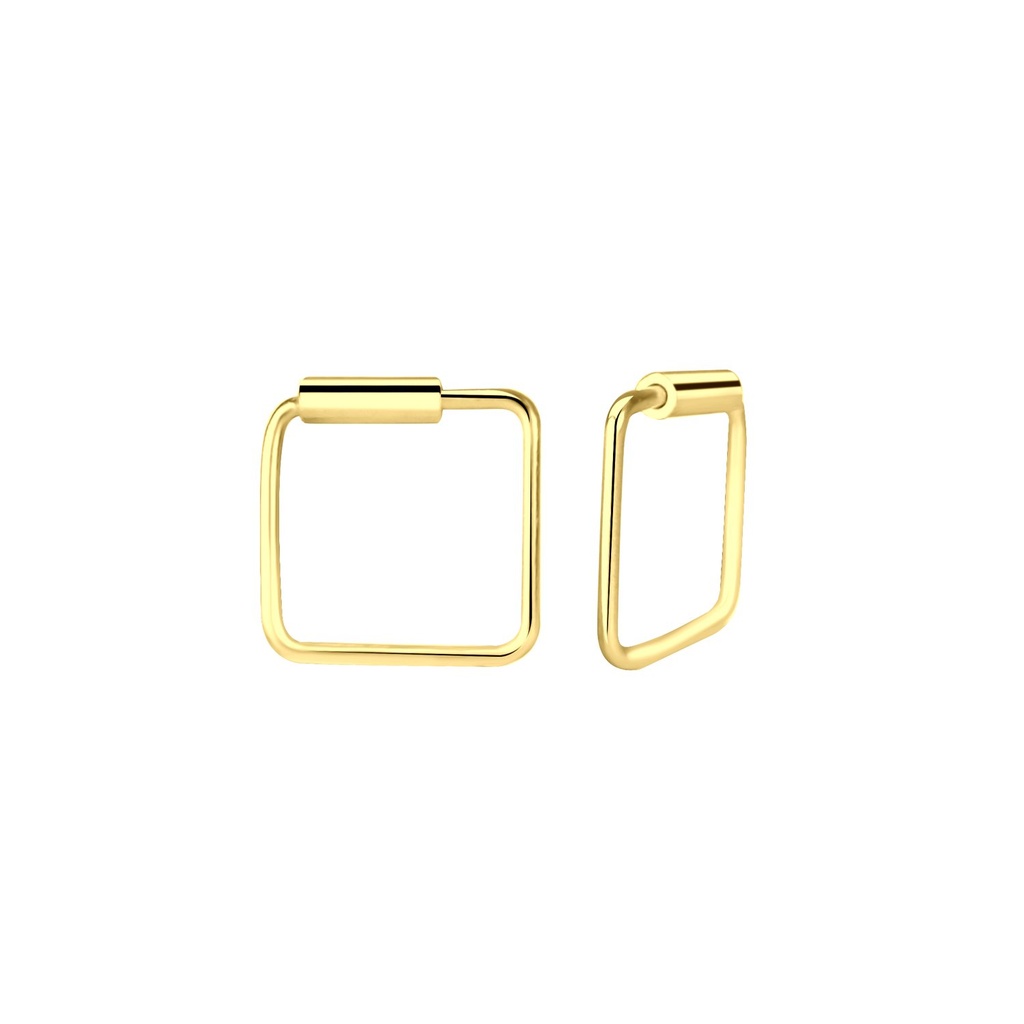 [10000720] Créoles carrées en argent 8 mm