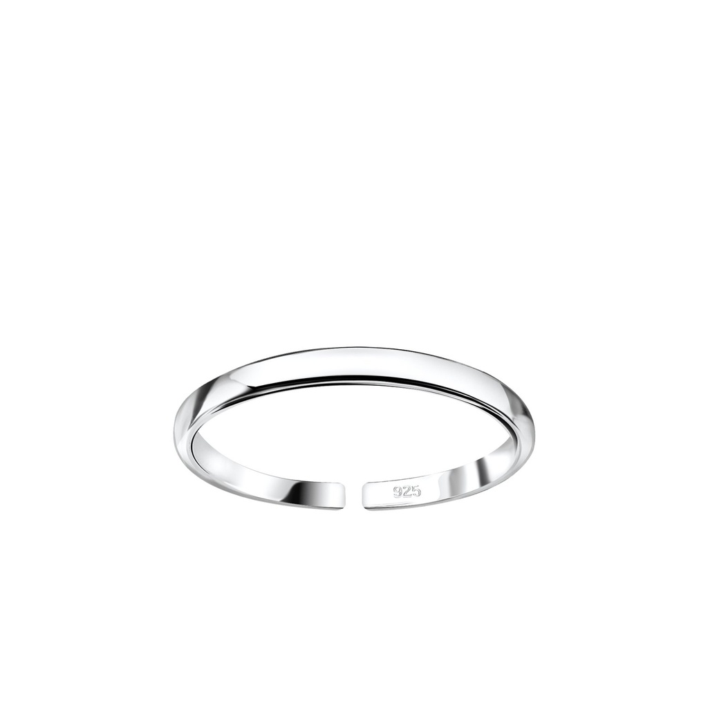 Bague d'orteil jonc réglable en argent