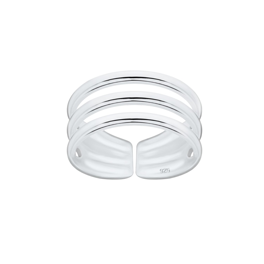 [10000716] Silver Stackable Adjustable Toe Ring