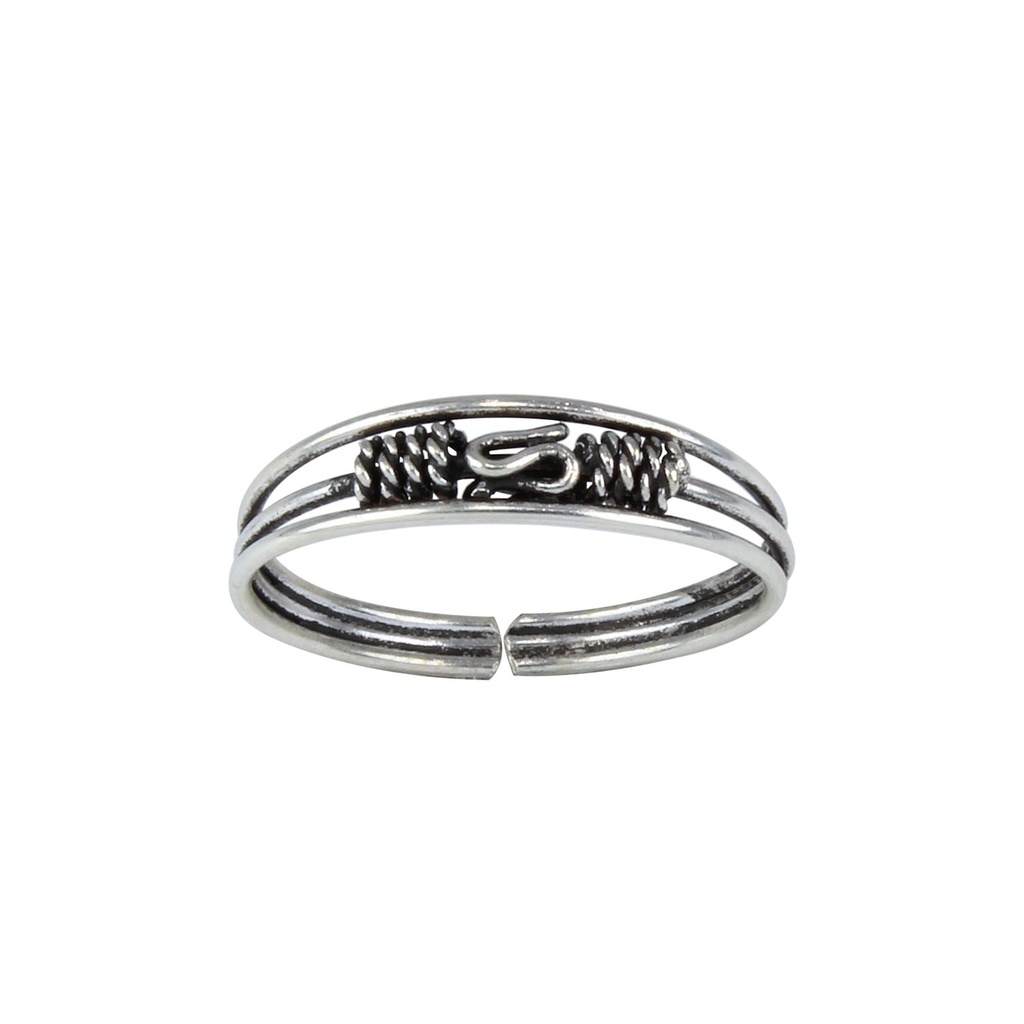 Bague d'orteil Bali réglable en argent