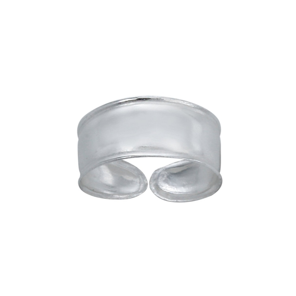 [10000704] Bague d'orteil lisse réglable en argent