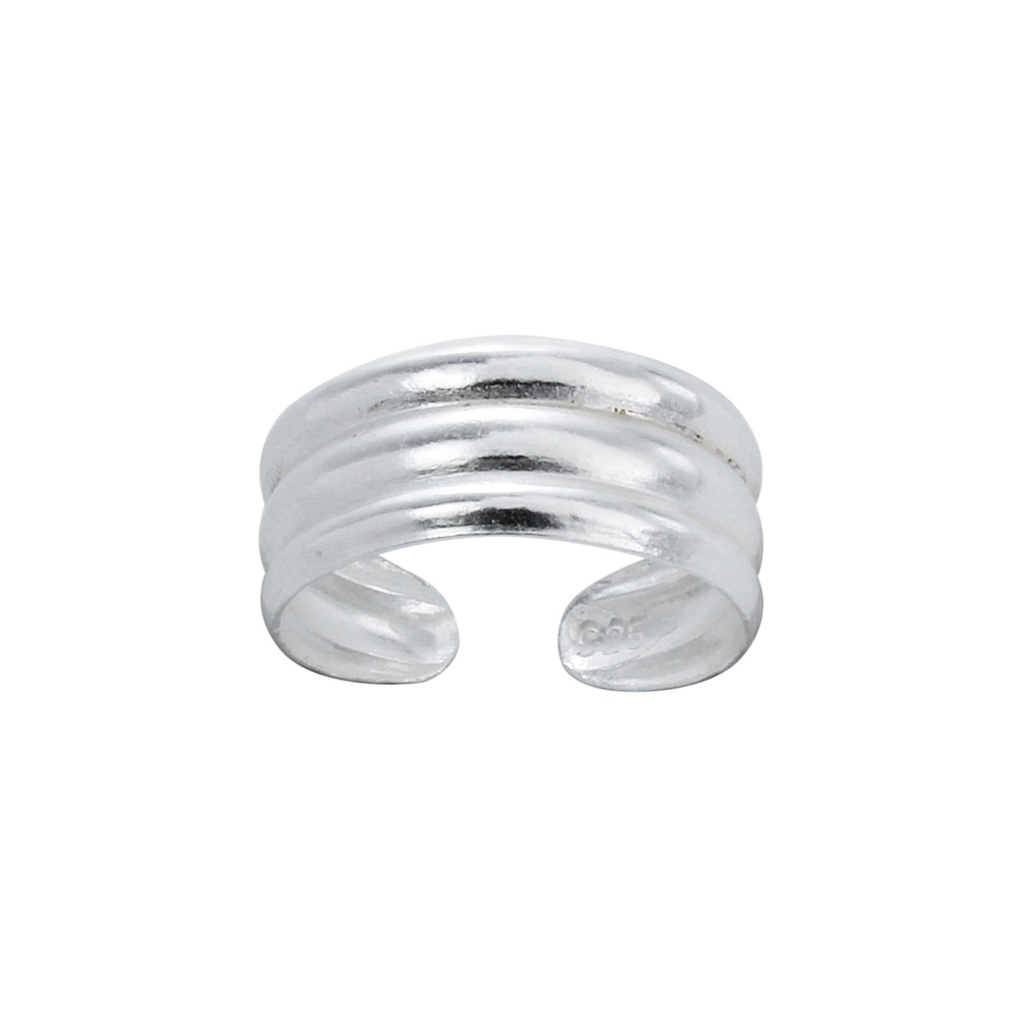 [10000703] Bague d'orteil triple réglable en argent