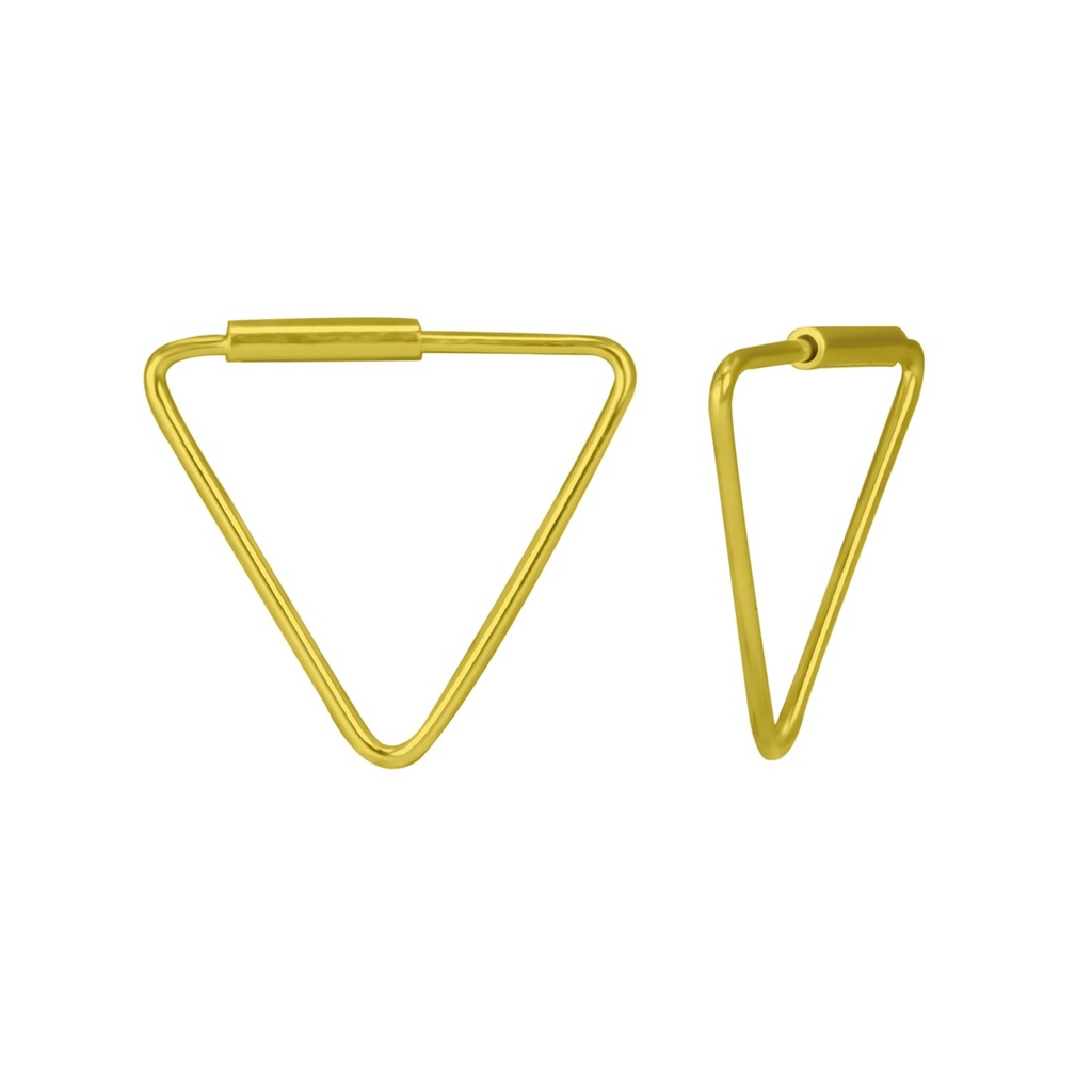 16mm Silver Triangle Hoops