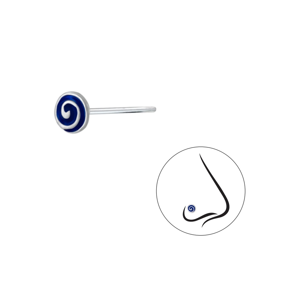 Clou de nez volute en argent