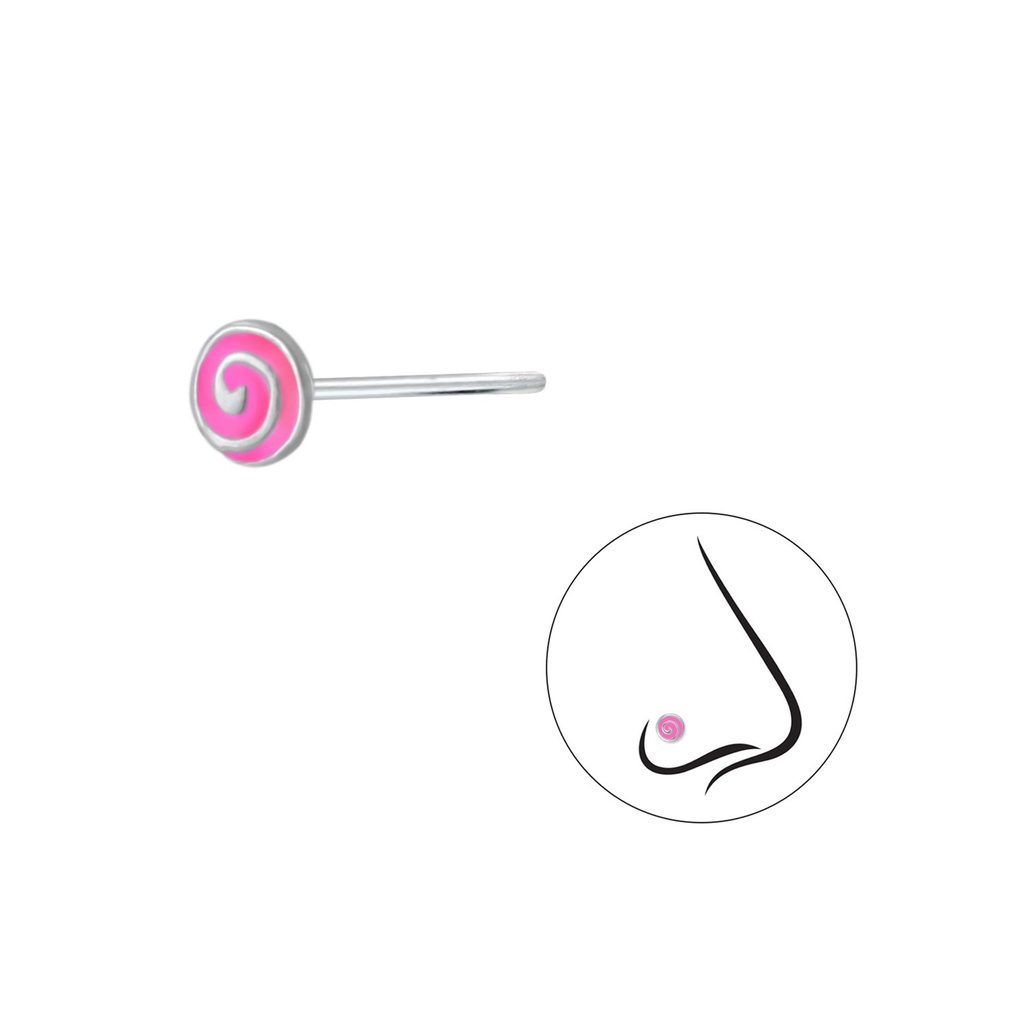 Clou de nez volute en argent