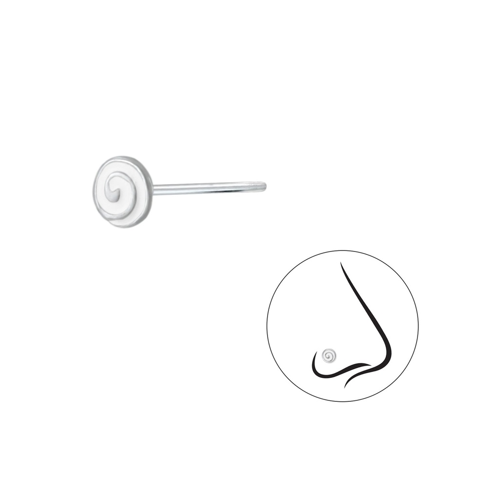 Clou de nez volute en argent