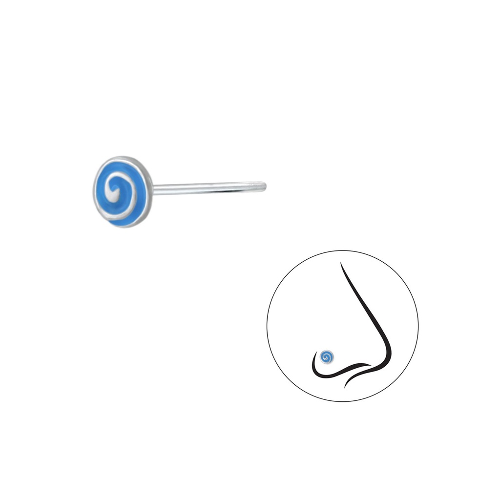 Clou de nez volute en argent