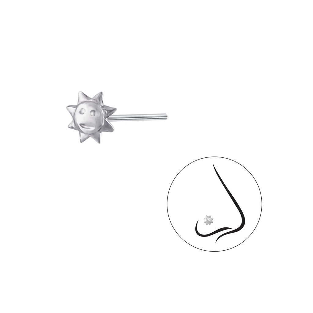 [10000661] Silver Sun Nose Stud