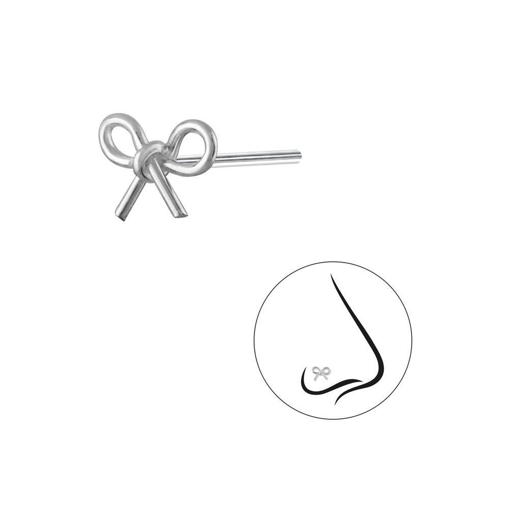 Clou de nez nœud en argent