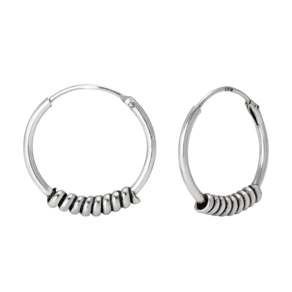 Créoles Bali en argent 16 mm