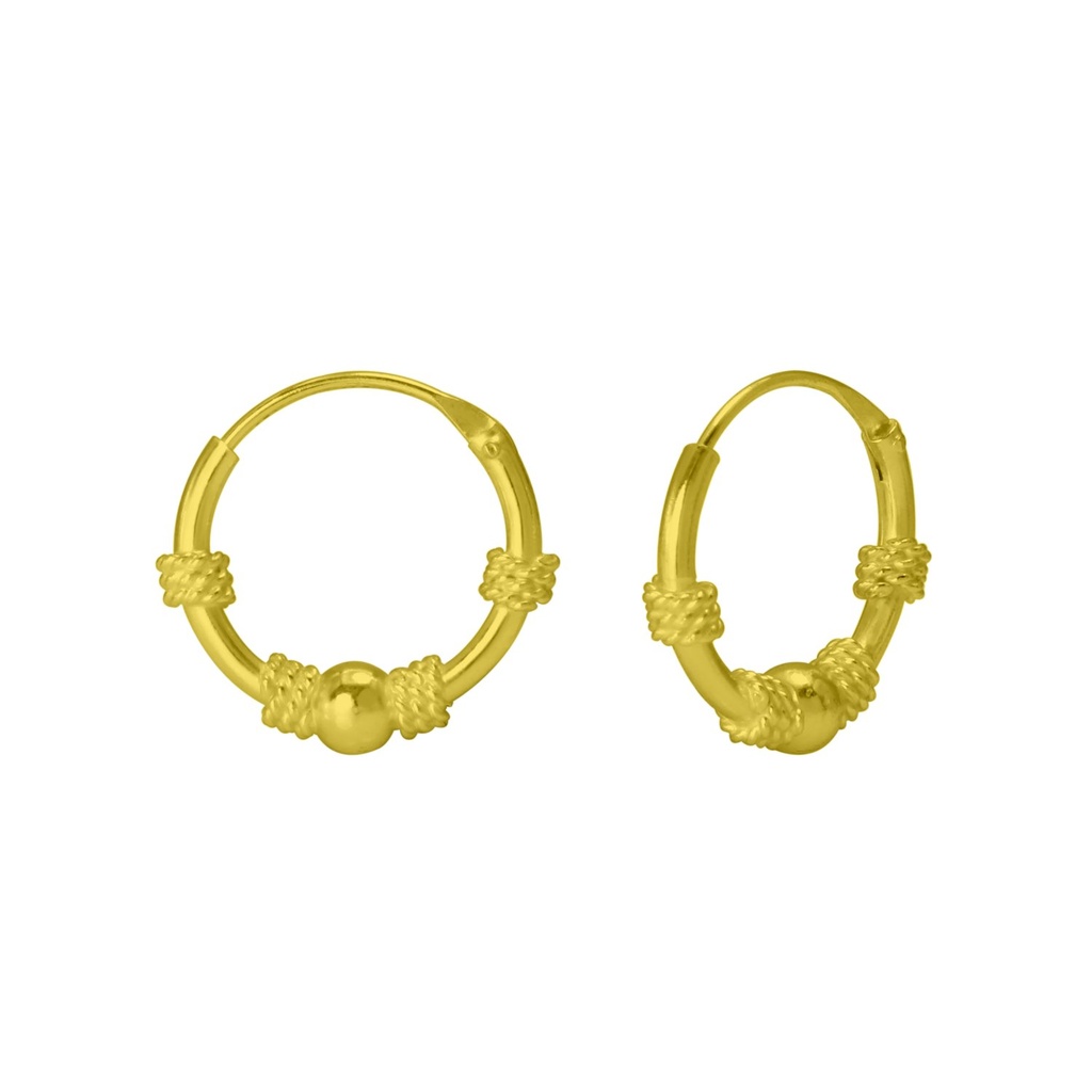 12mm Silver Bali Hoops