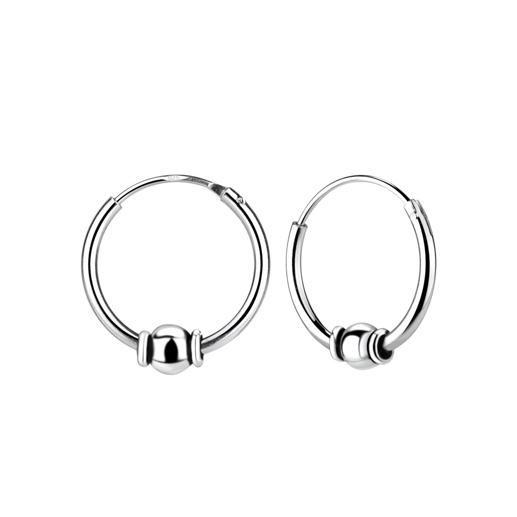Créoles Bali en argent 14 mm