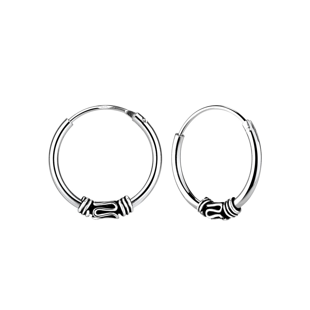 Créoles Bali en argent 14 mm