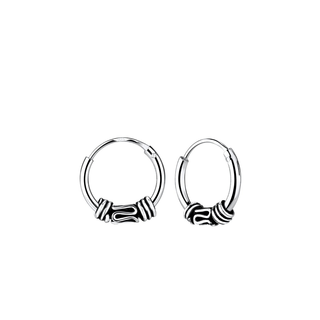 [10000576] 10mm Silver Bali Hoops