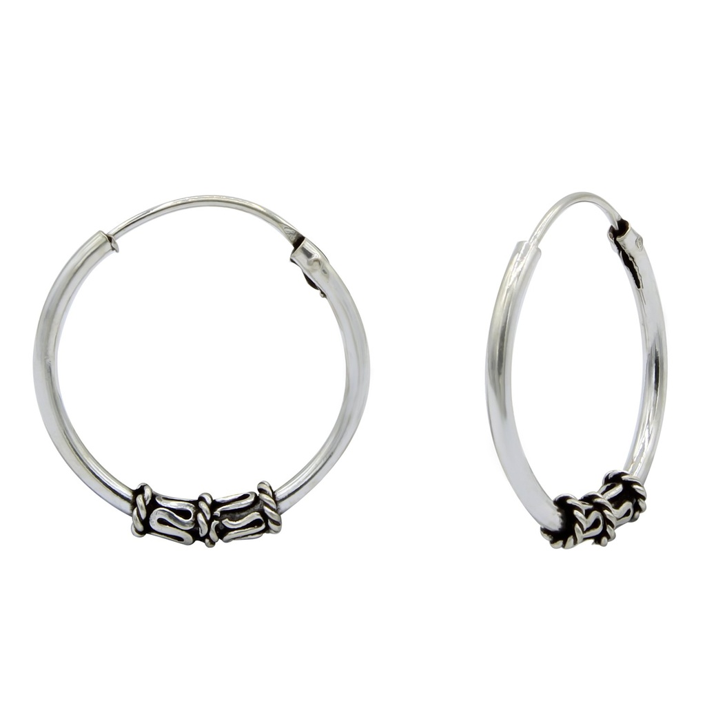 Créoles Bali en argent 16 mm