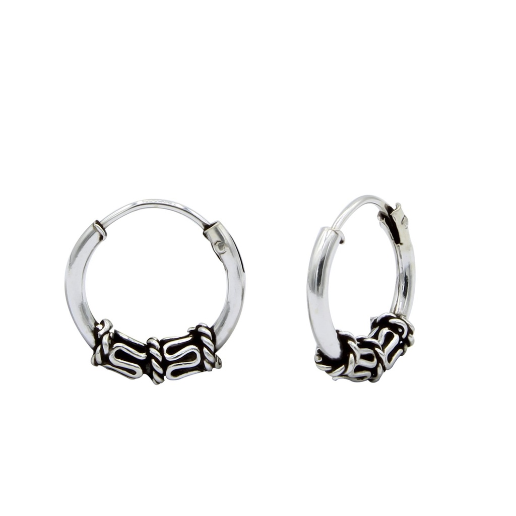[10000567] 10mm Silver Bali Hoops
