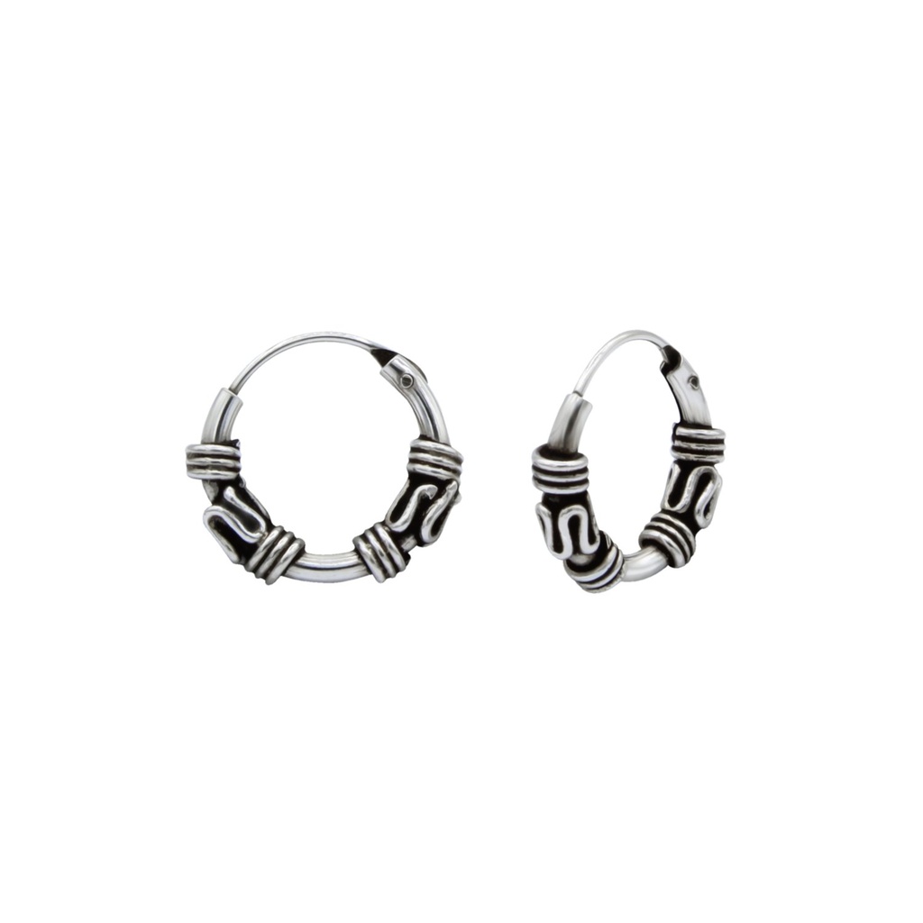 [10000561] 10mm Silver Bali Hoops
