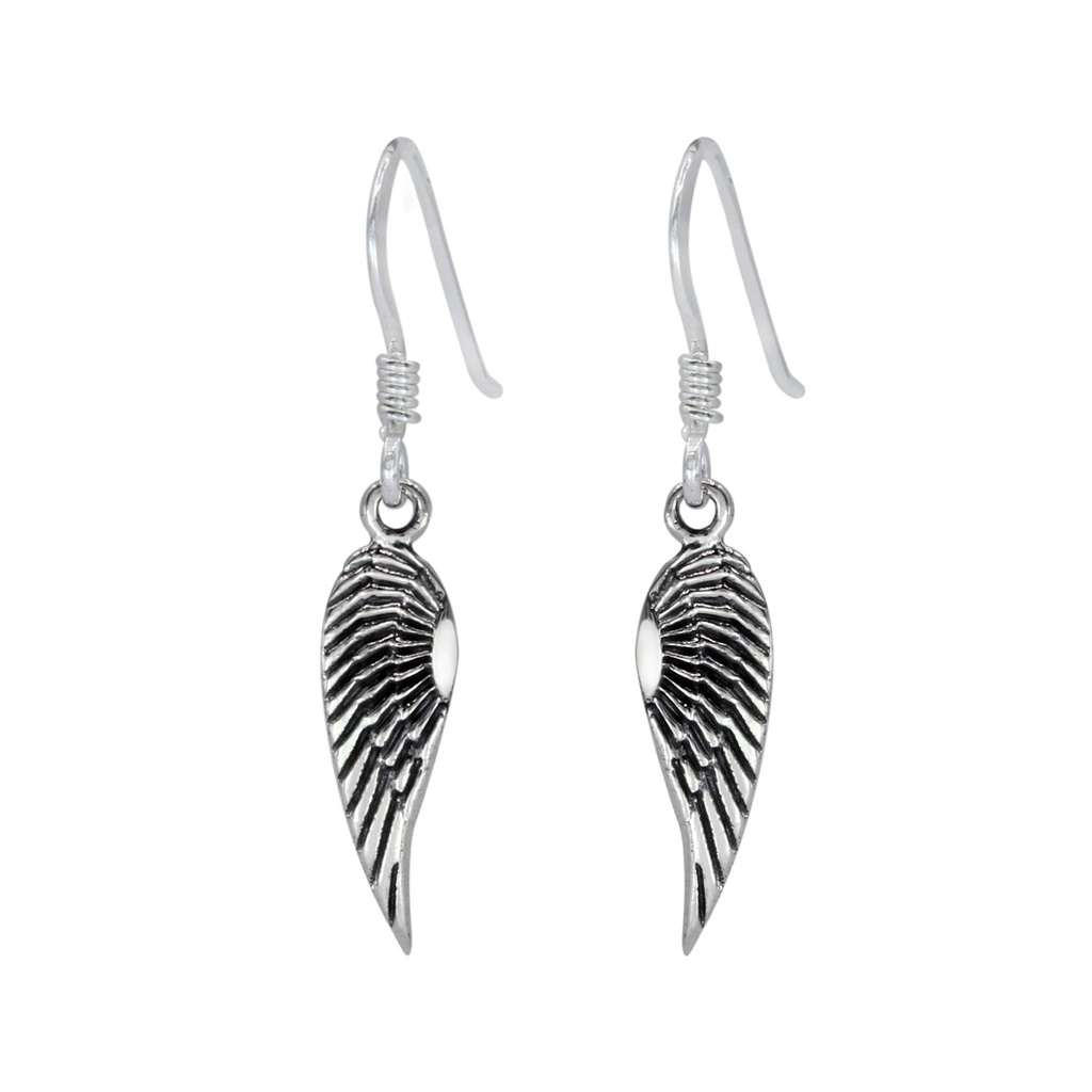 Boucles d'oreilles ailes en argent