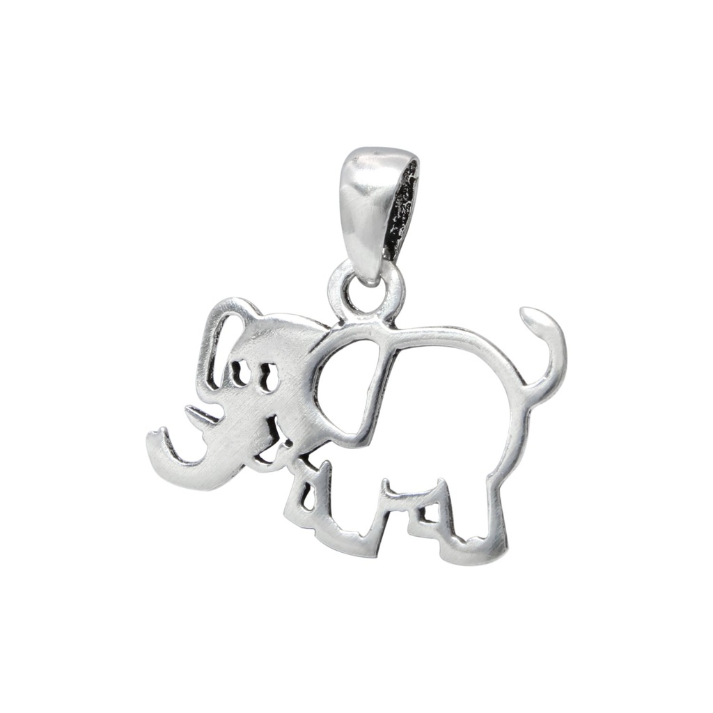 [10000504] Silver Elephant Pendant